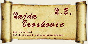Majda Brošković vizit kartica
